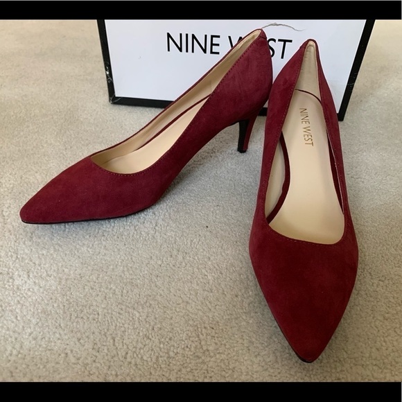 Nine West Shoes - Nine Wes NEW Eniola 9X, red pointy pump Suede leather, size 6.5